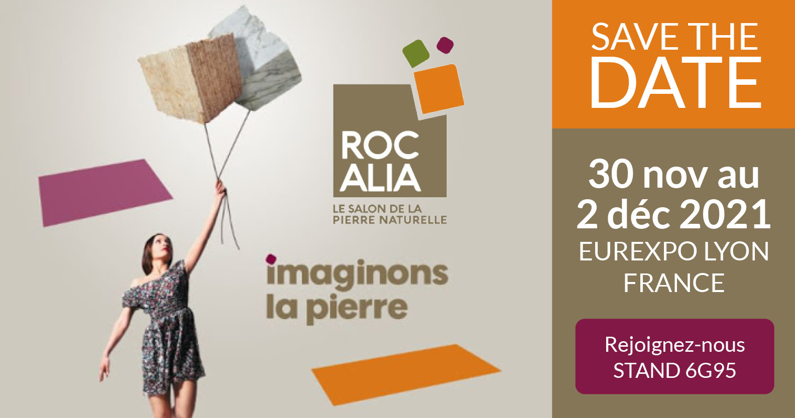 CALMINIA® présent au salon de la pierre naturelle Rocalia du 30 novembre au 2 décembre. Réservez votre date