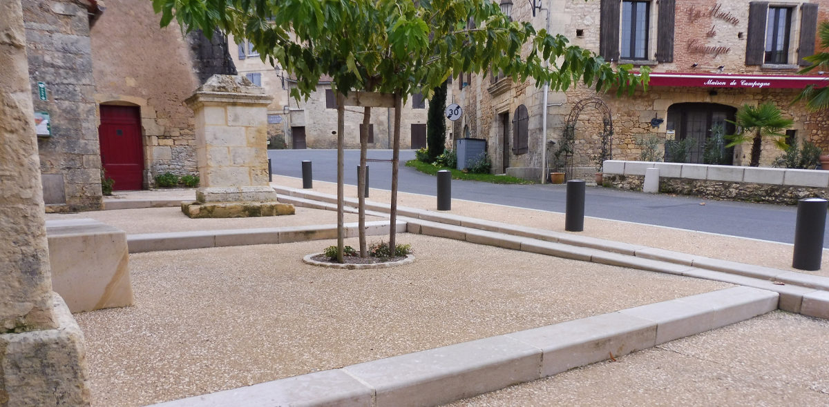 Aménagement du cœur d’un village typique du Périgord - CALMINIA